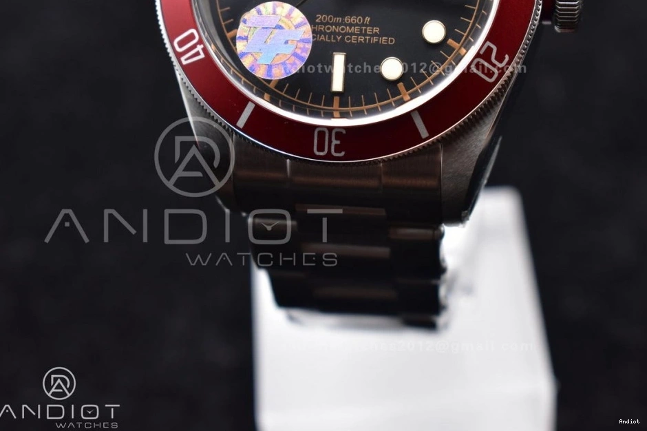 888 Sleek Bay Best ZF Red A 1:1 Bezel Bracelet Edition Heritage Black SS on 0822
